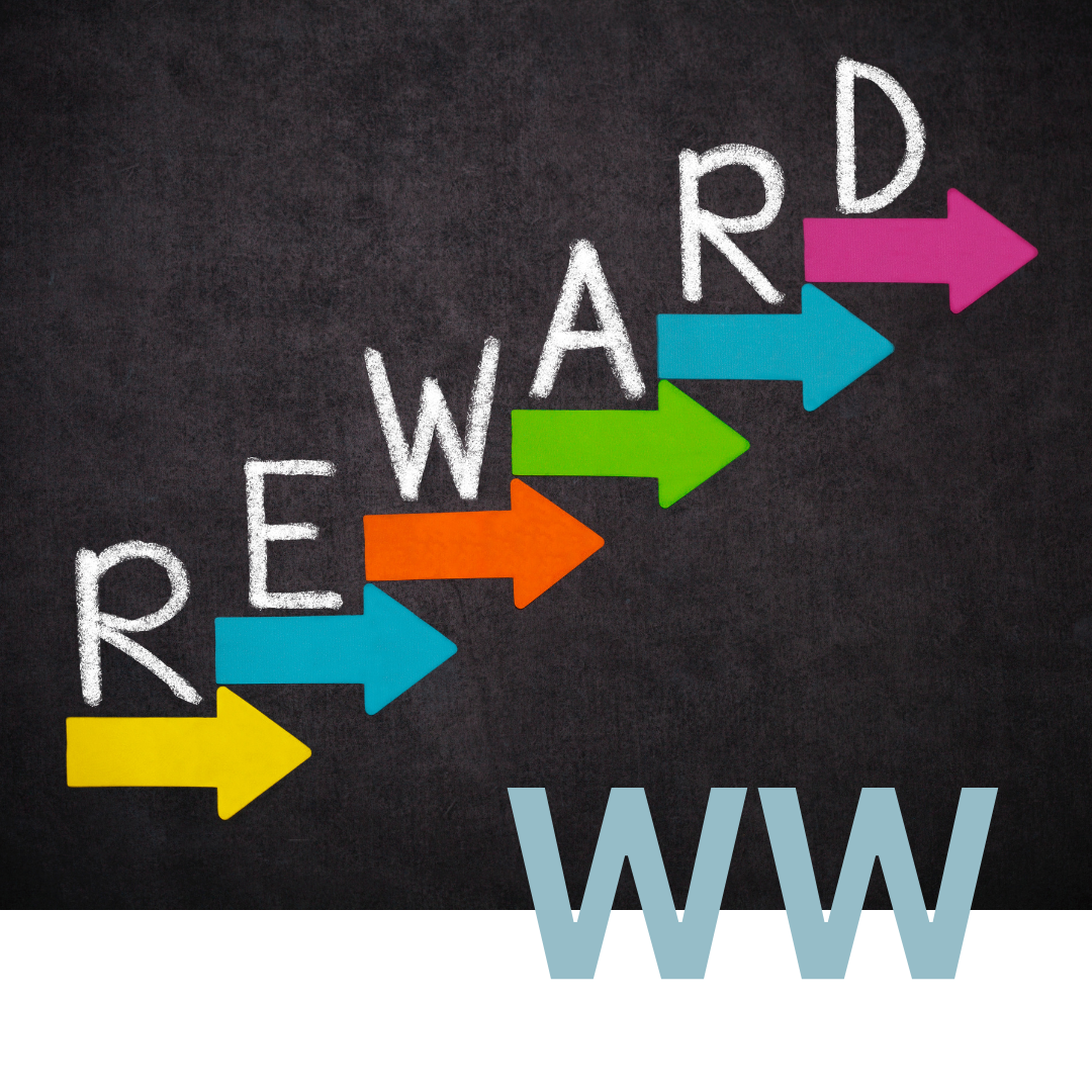 rewards or badges earned through the Weight Watchers program.